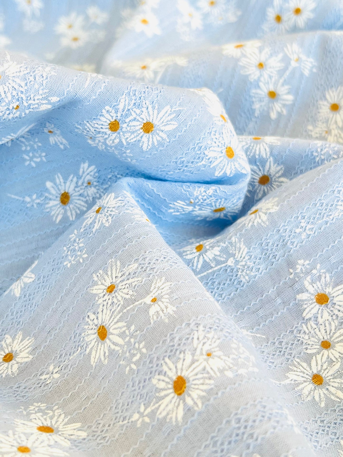 Embroidered Cotton Daisies