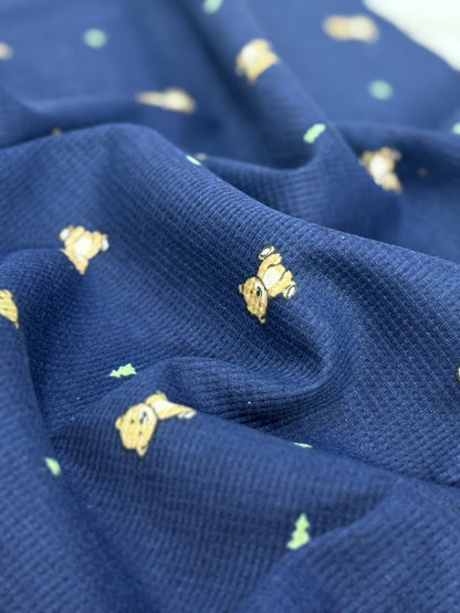 Printed Waffle Teddy Bear