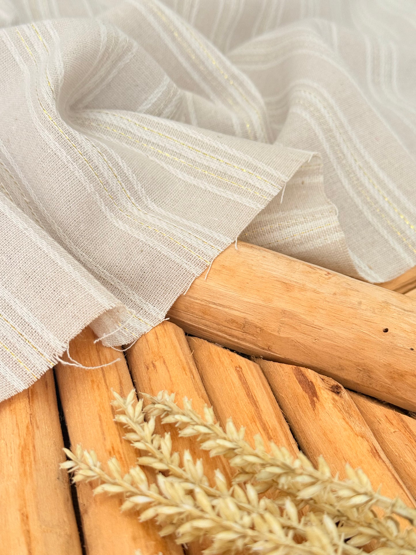 Artisanal Linen Lurex Stripes