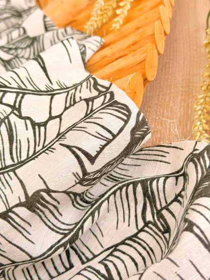 Embroidered Cotton Banana Grove