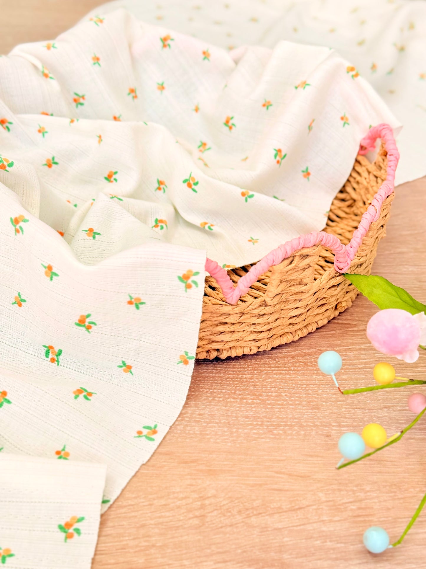 Printed Cotton Jersey Tiny Blossoms