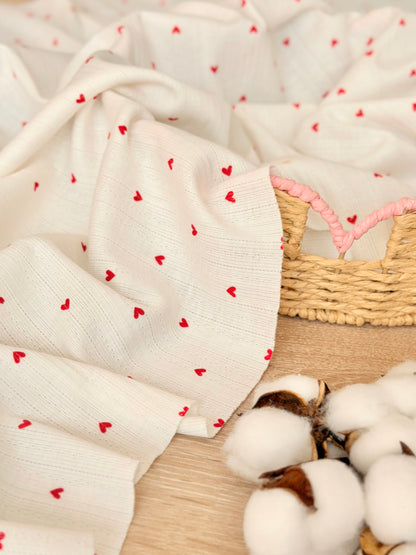 Printed Cotton Jersey Sweetheart Dots