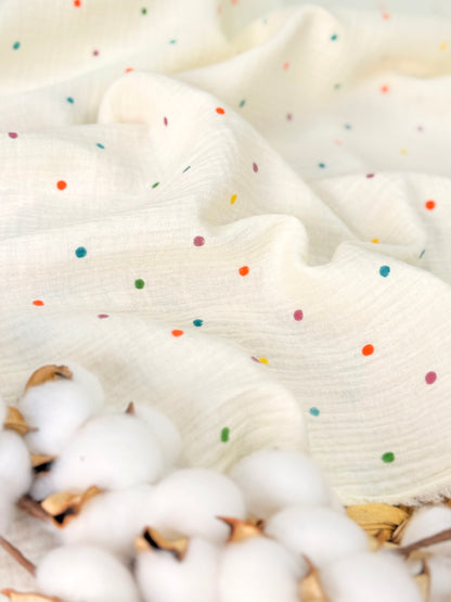 Muselina Rainbow Dots