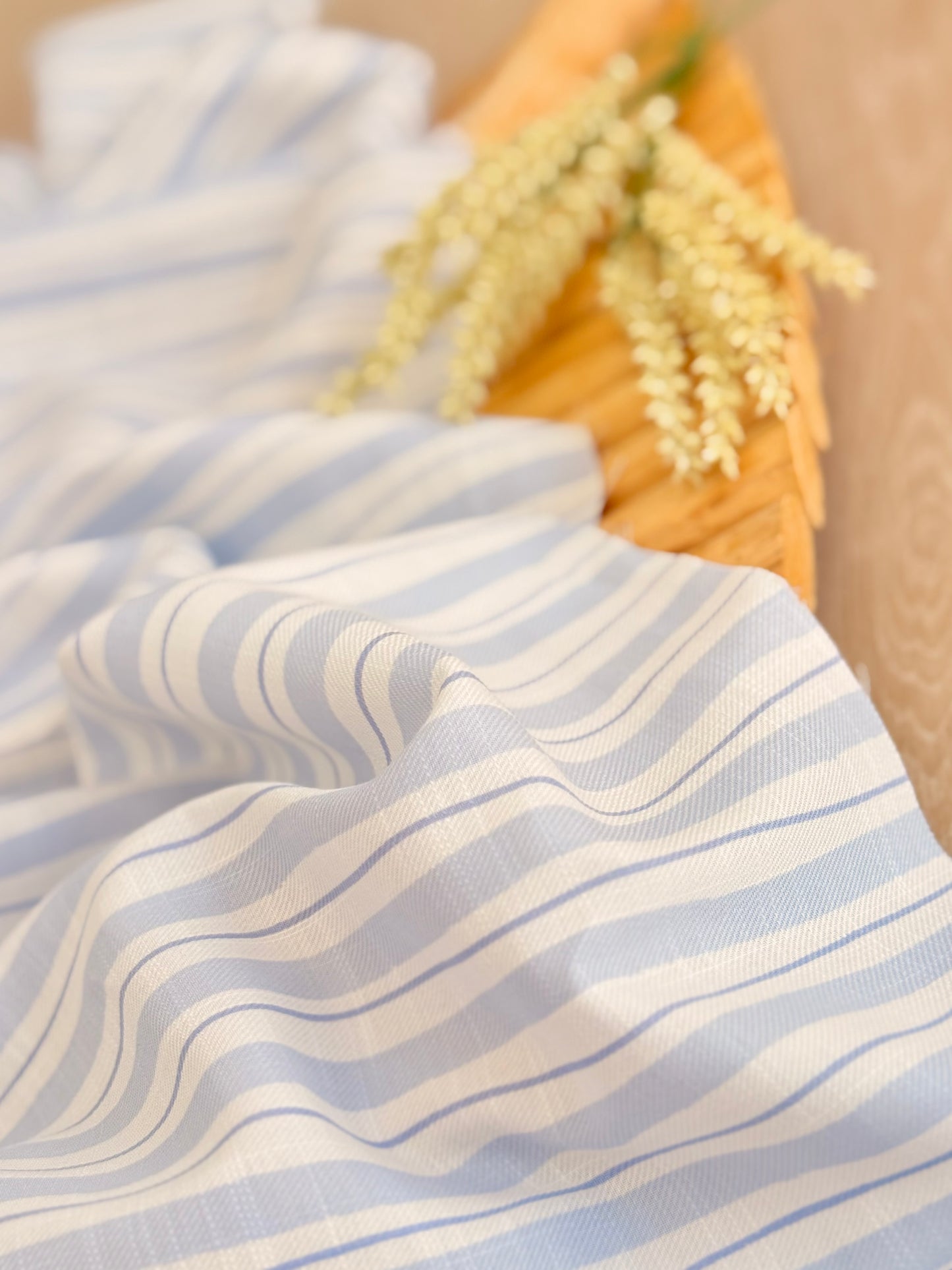 Printed Linen Slub Porcelain Garden