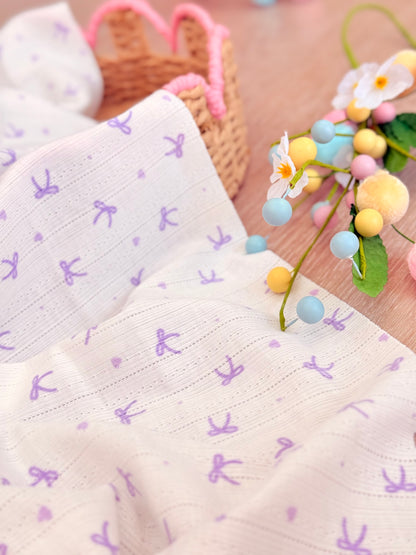 Printed Cotton Jersey Tiny Bows