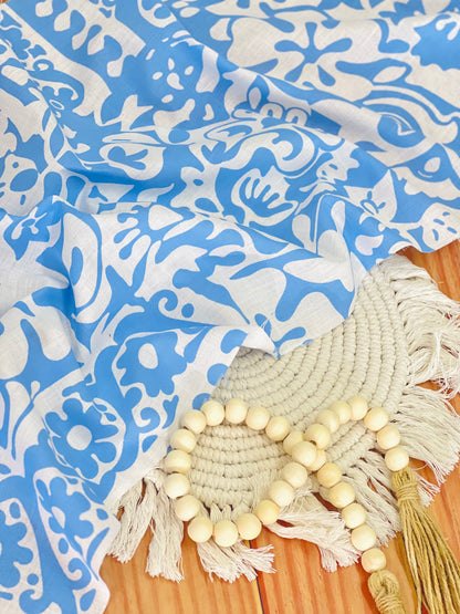 Printed Linen Santorini Breeze