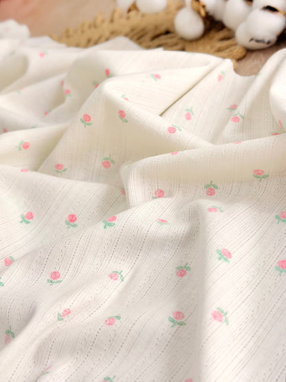 Printed Cotton Jersey Blush Petals