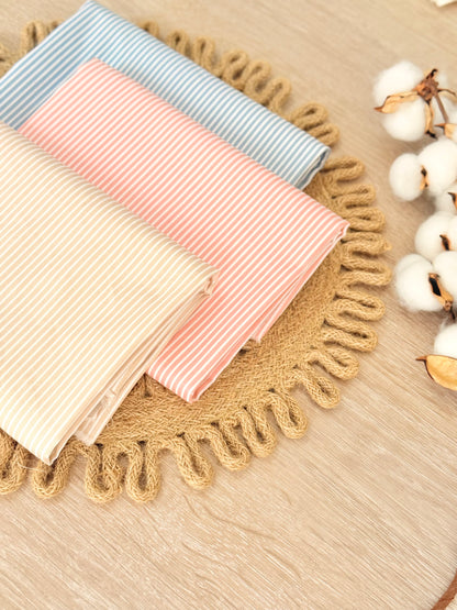 Cotton Twill Pastel Stripes