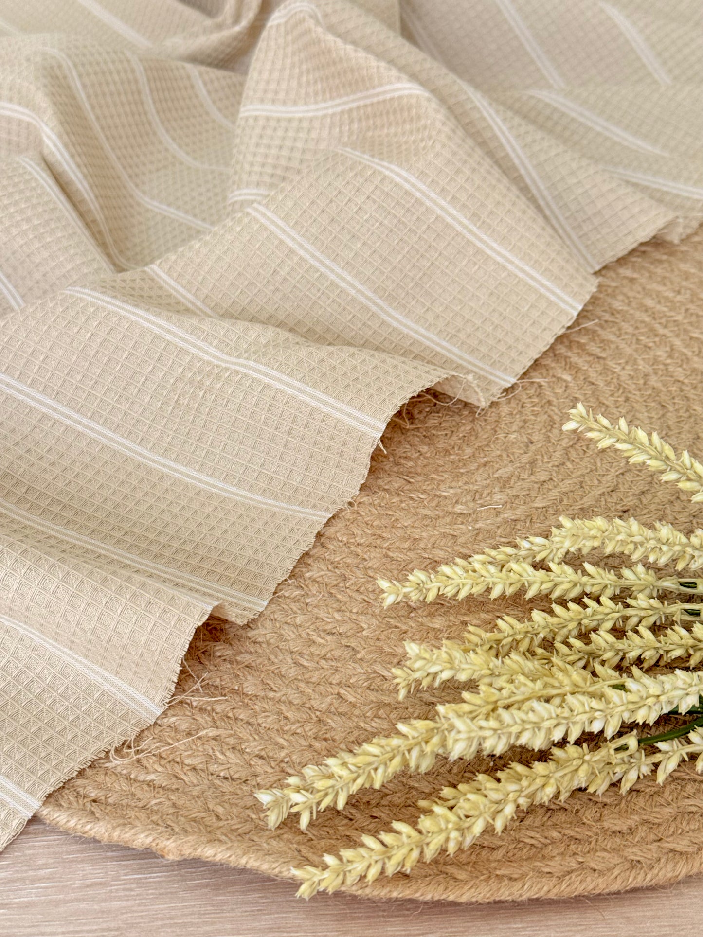 Waffle Fabric Coastal Texture
