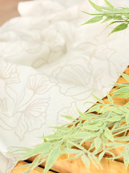 Artisanal Printed Linen Ocean Bloom