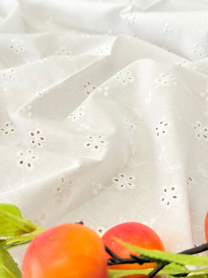 Embroidered Cotton White 27