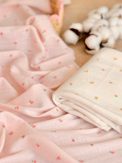 Printed Cotton Jersey Tiny Roses