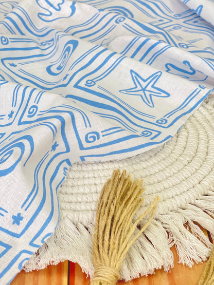 Printed Linen Santorini Breeze