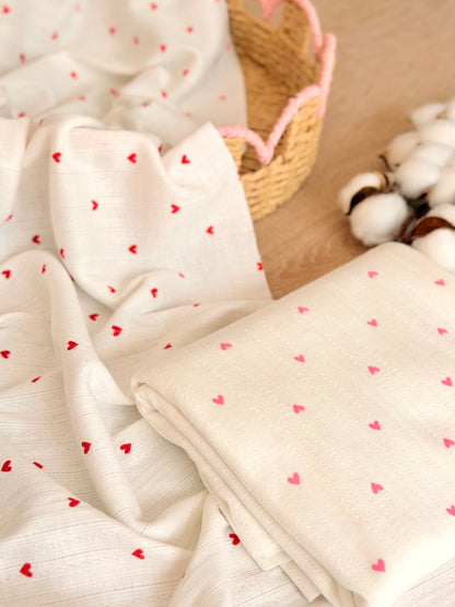 Printed Cotton Jersey Sweetheart Dots