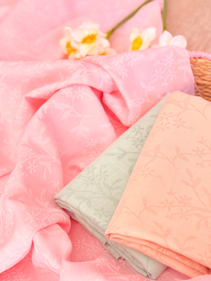 Twill Puff Stretch Blush Garden