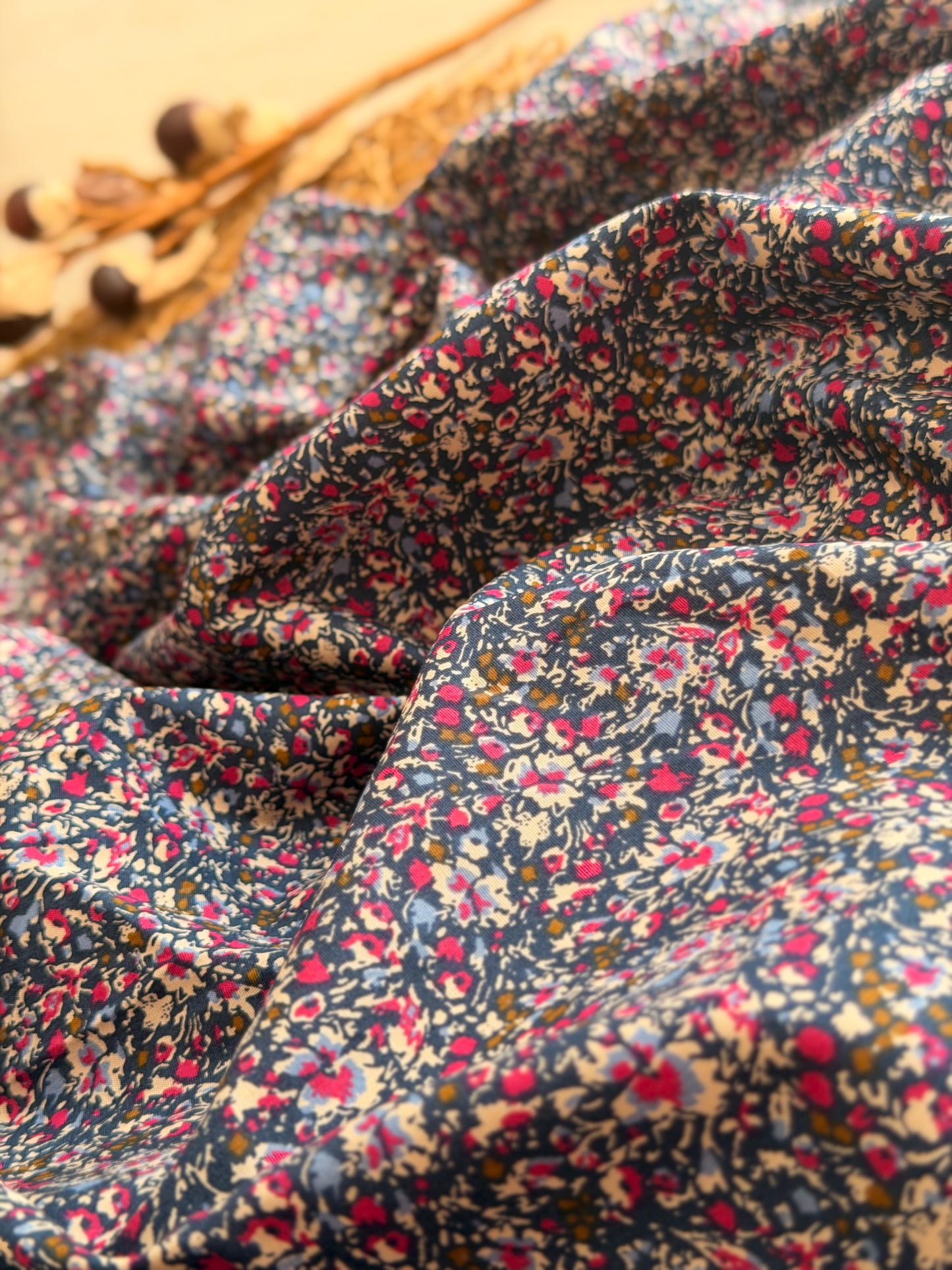 Printed Cotton Midnight Meadow