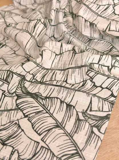 Embroidered Cotton Banana Grove