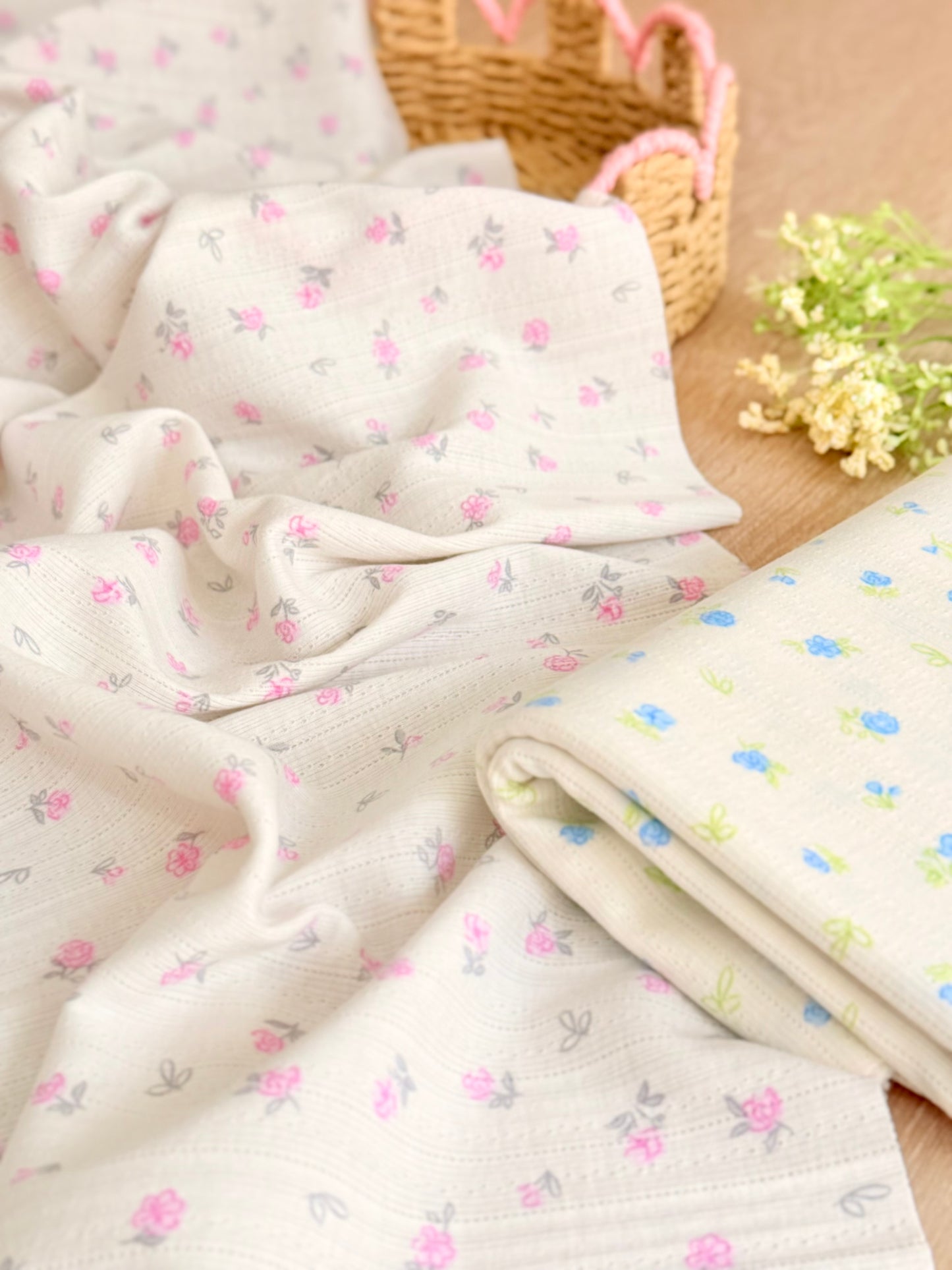 Printed Cotton Jersey Cottage Garden