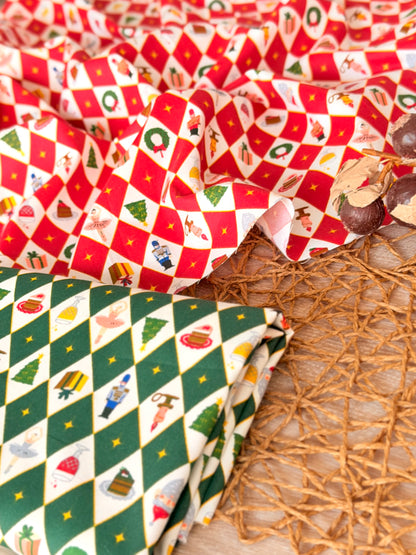 Cotton Twill Christmas Argyle
