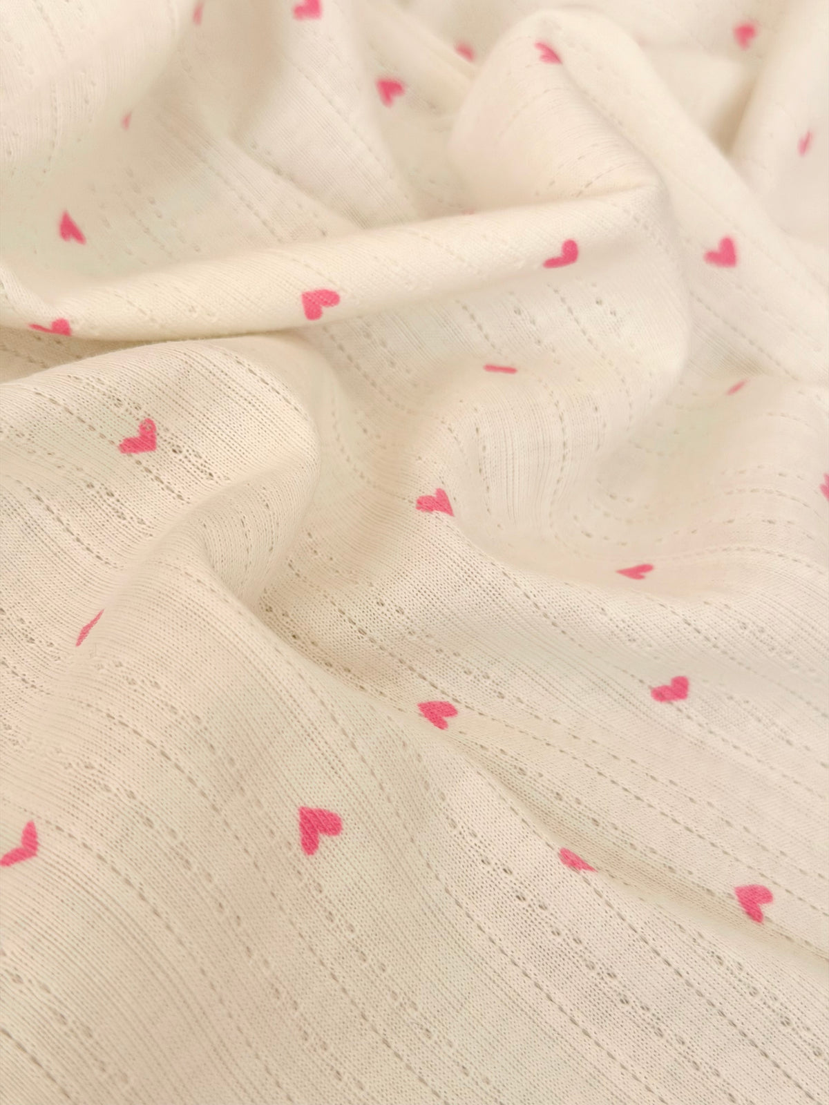 Printed Cotton Jersey Sweetheart Dots