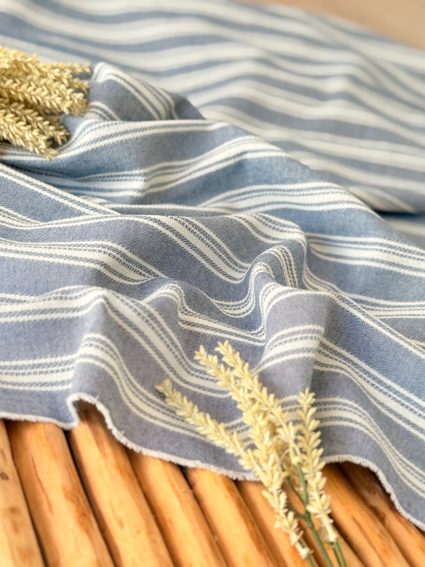 Artisanal Printed Linen Stripes 03