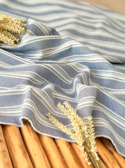 Artisanal Printed Linen Stripes 03