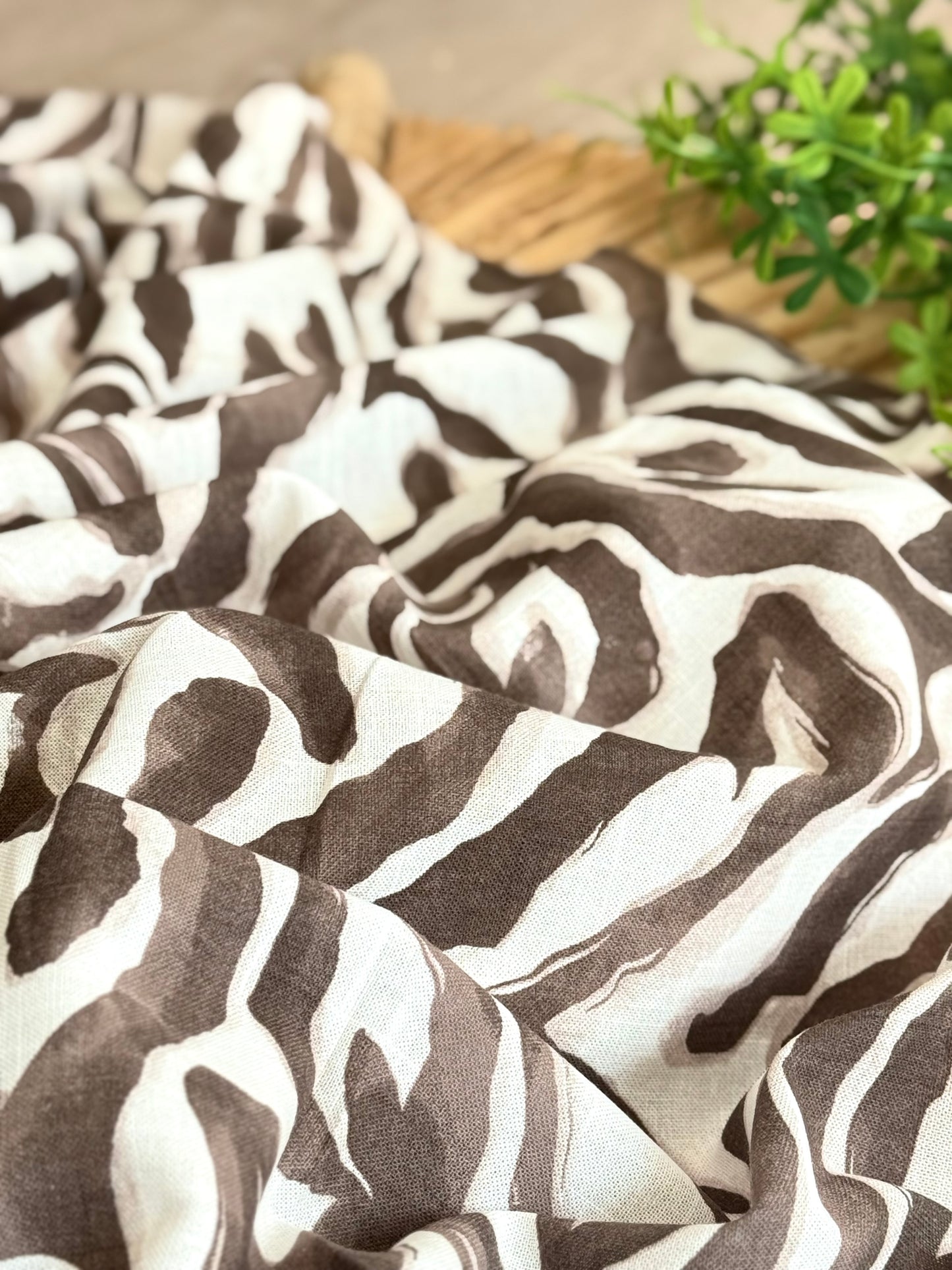 Printed Linen Savanna Flow