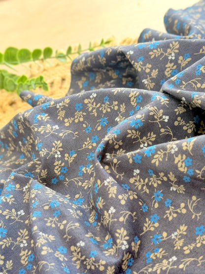Printed Denim Bluebell Garden