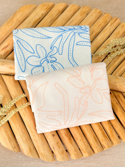 Artisanal Printed Linen Quiet Embroidery