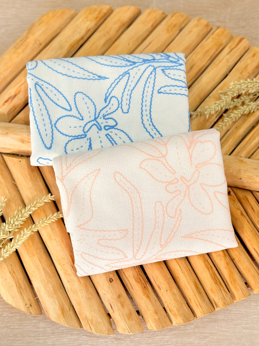 Artisanal Printed Linen Quiet Embroidery