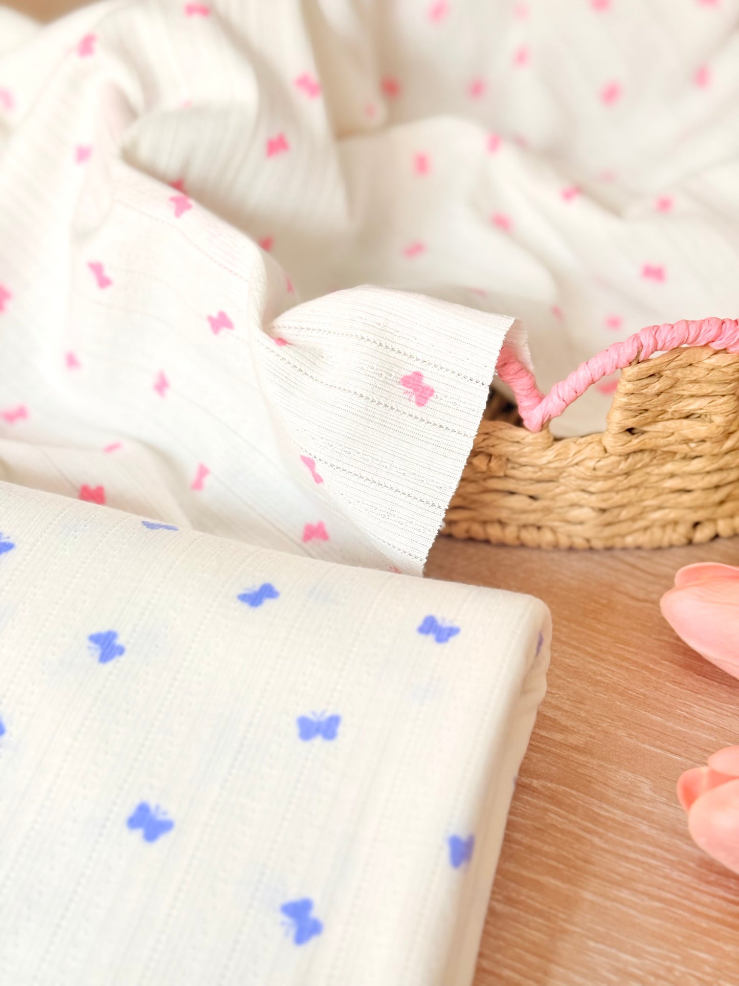 Printed Cotton Jersey Little Butterflies