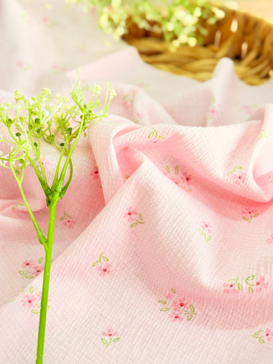 Knitted Seersucker Pink Blossom