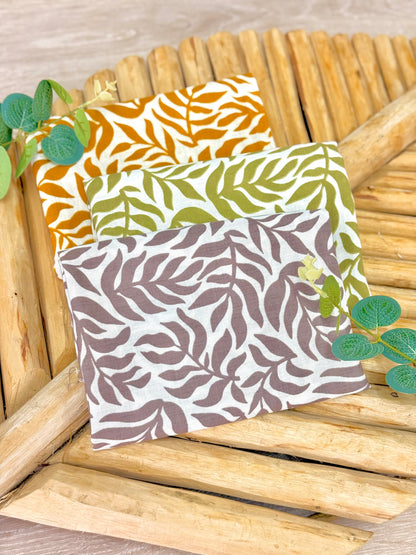 Printed Linen Leaf Harmony