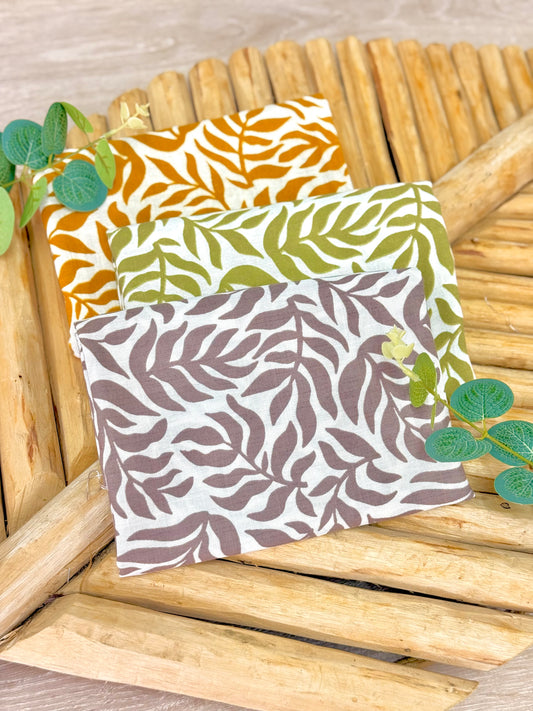 Printed Linen Leaf Harmony