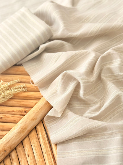 Artisanal Linen Lurex Stripes
