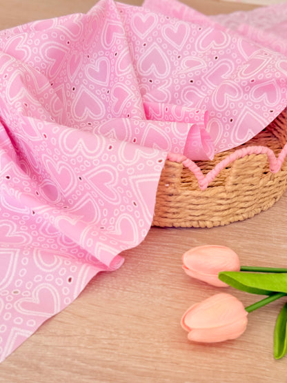 Puff Printed Cotton Bandana Hearts