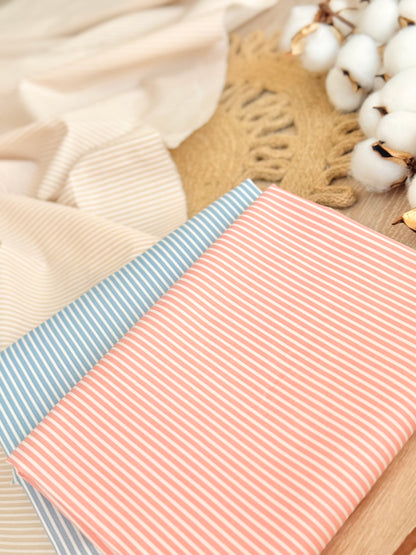 Cotton Twill Pastel Stripes
