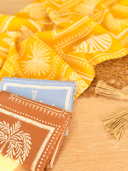 Printed Linen Palm Postcards