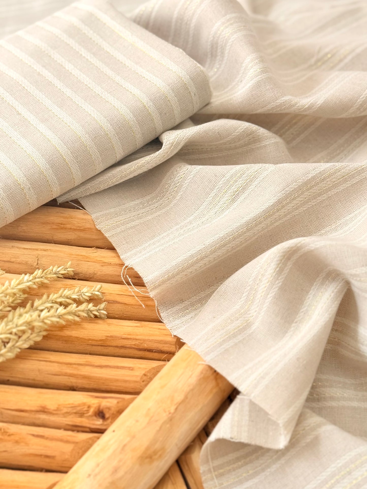 Artisanal Linen Lurex Stripes
