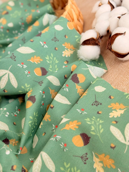 Cotton Twill Autumn Acorns
