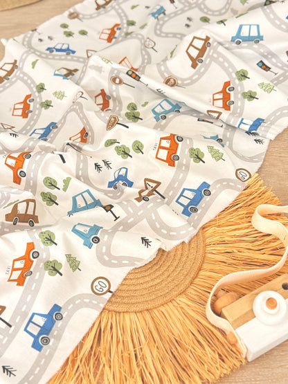 Cotton Twill Tiny Roads