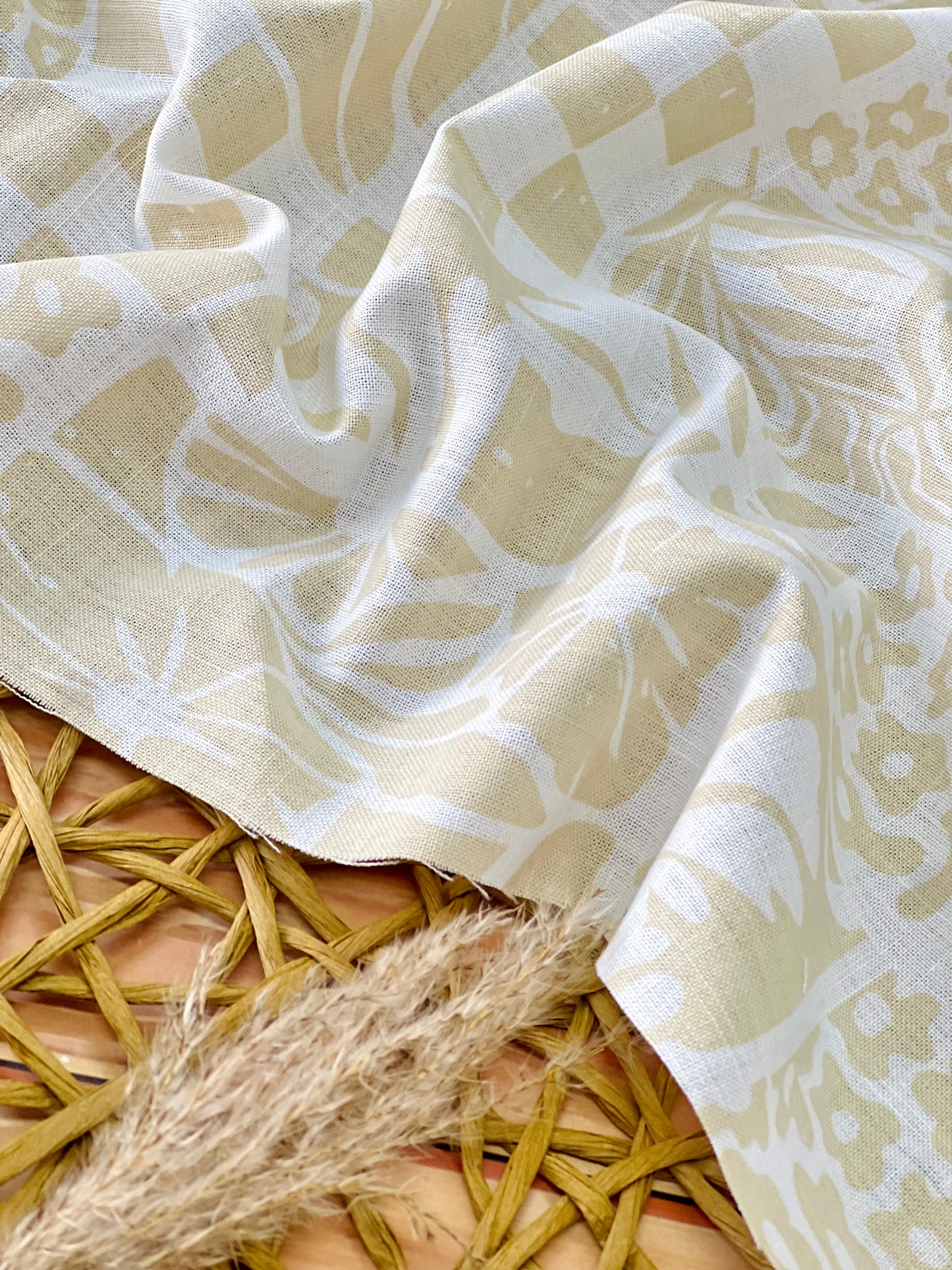 Printed Linen Pastel Mosaic