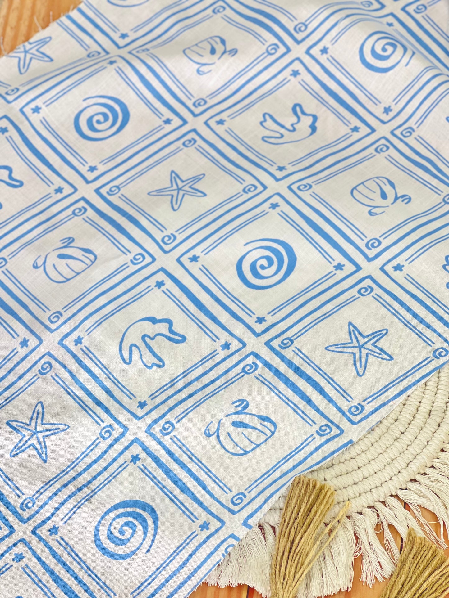 Printed Linen Santorini Breeze