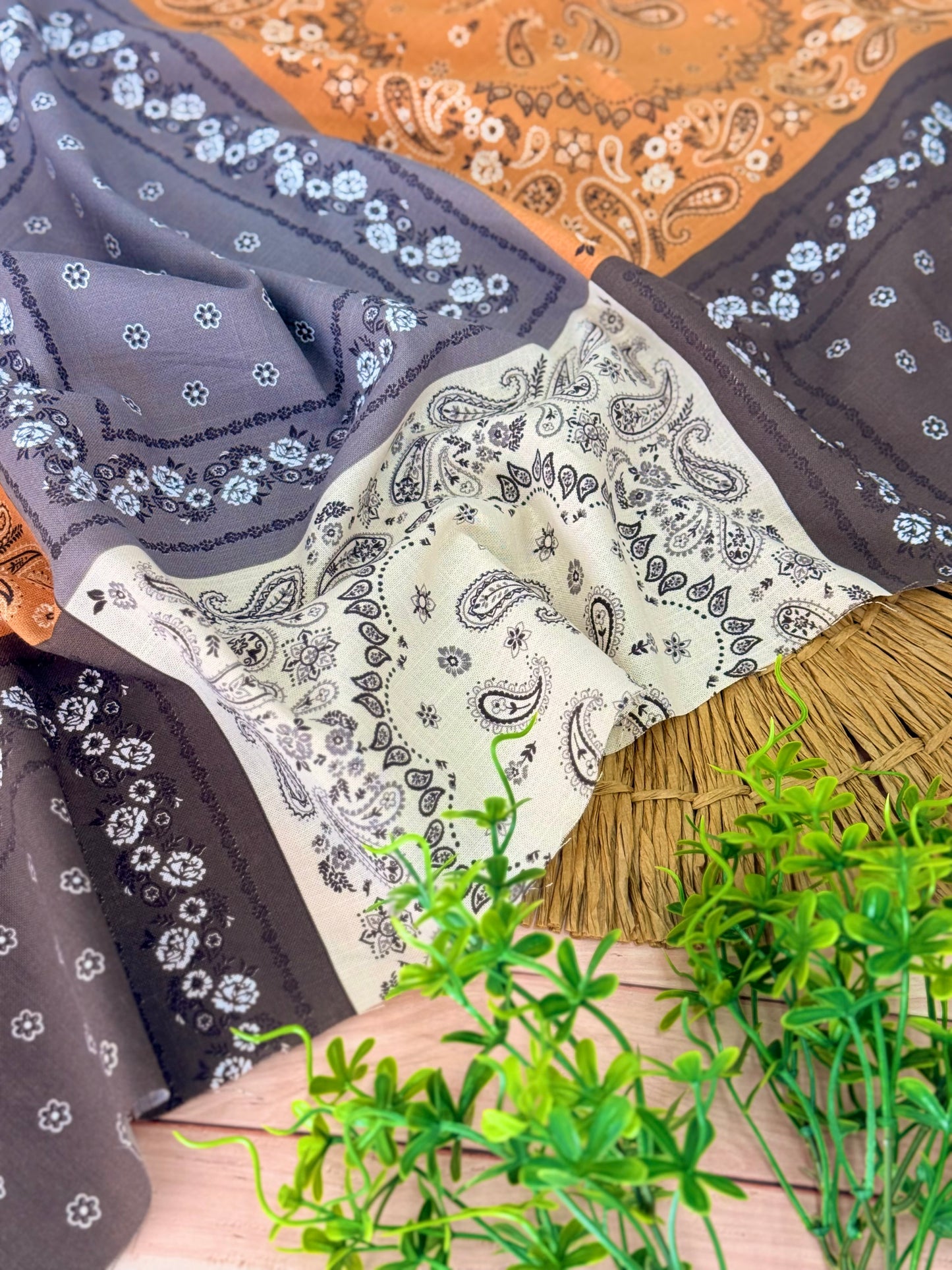 Printed Linen Bandana Bloom
