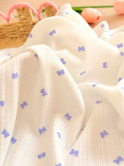 Printed Cotton Jersey Little Butterflies