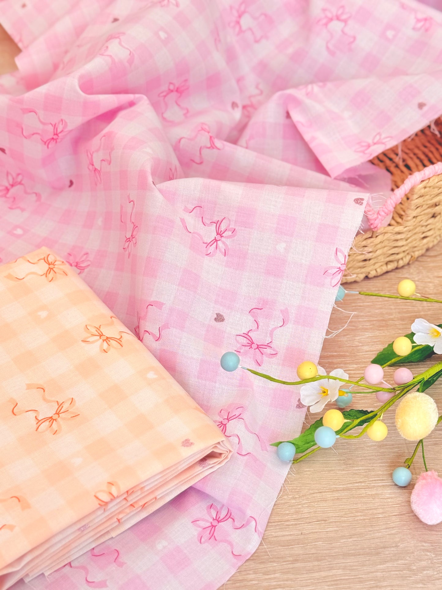Printed Cotton Shiny Ribbons