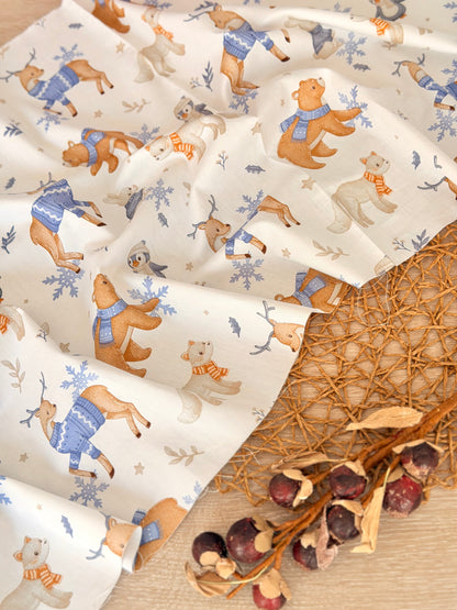 Cotton Twill Winter Friends