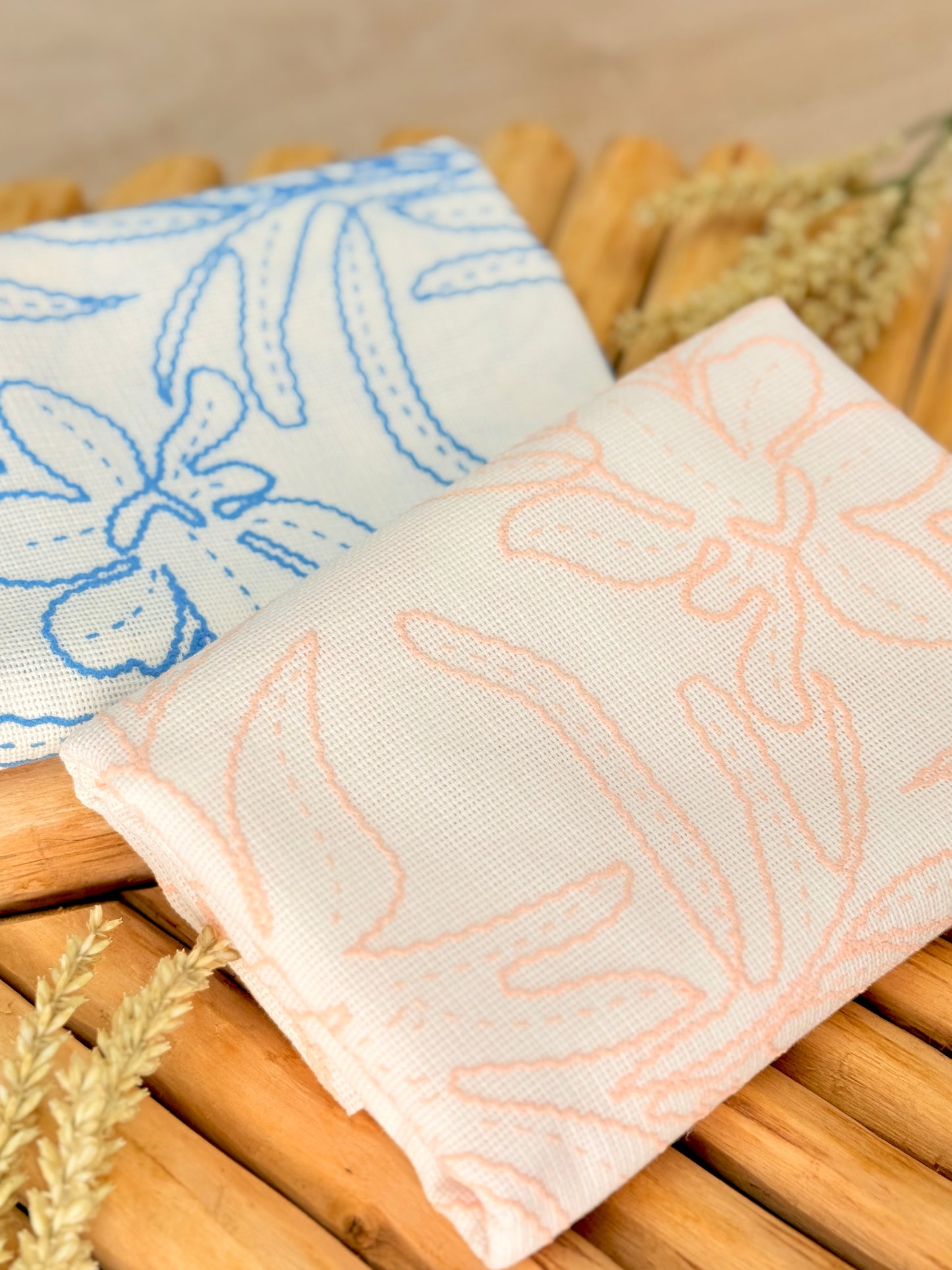 Artisanal Printed Linen Quiet Embroidery