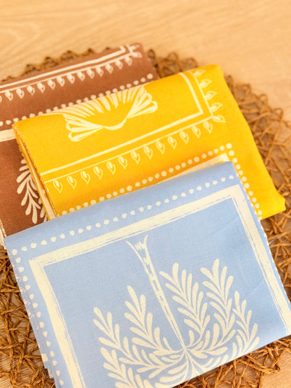 Printed Linen Palm Postcards