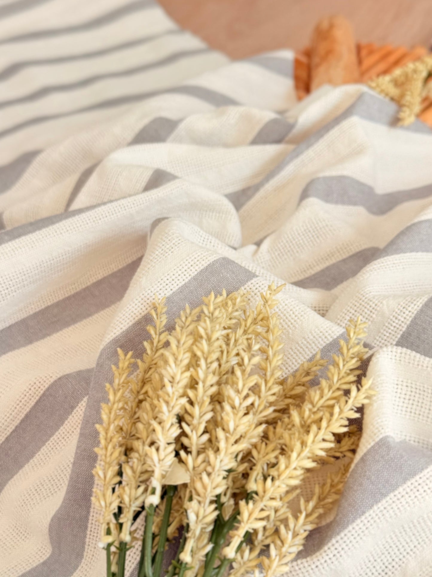 Artisanal Printed Linen Stripes 04